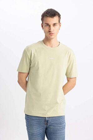 DeFacto Regular Fit Bisiklet Yaka Baskılı Kısa Kollu Tişört B5077AX24SPGN854