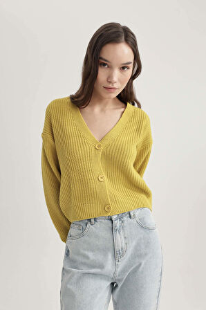 Regular Fit V Yaka Hırka