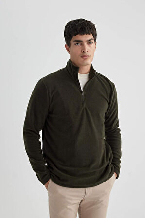 Regular Fit Yarım Fermuarlı Sweatshirt