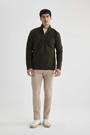 Regular Fit Yarım Fermuarlı Sweatshirt