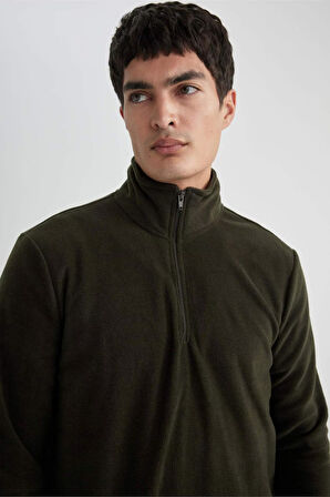 Regular Fit Yarım Fermuarlı Sweatshirt