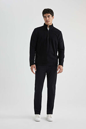 Regular Fit Yarım Fermuarlı Sweatshirt