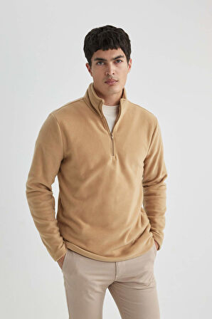Regular Fit Yarım Fermuarlı Sweatshirt