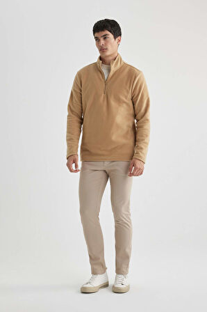 Regular Fit Yarım Fermuarlı Sweatshirt