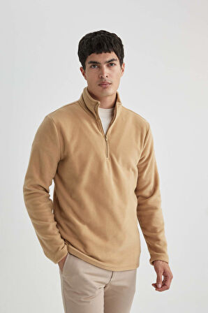Regular Fit Yarım Fermuarlı Sweatshirt