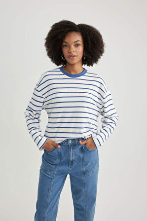 Bisiklet Yaka Uzun Kollu Tişört