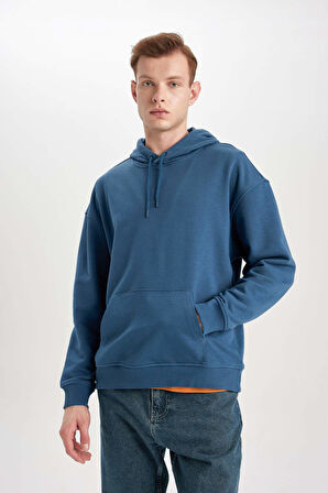 Oversize Geniş Kalıp Kapüşonlu Sweatshirt
