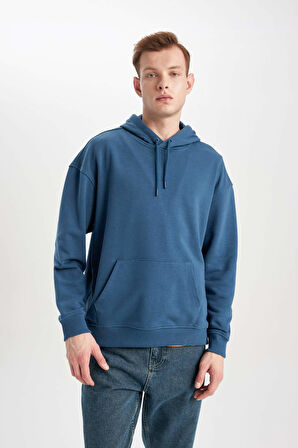 Oversize Geniş Kalıp Kapüşonlu Sweatshirt