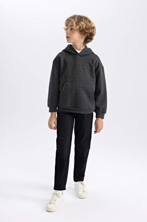 DeFacto Erkek Çocuk Basic Düz Kapüşonlu Sweatshirt B7773A8NSAR102