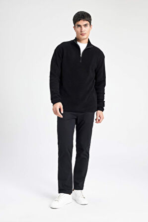DeFacto Loose Fit Balıkçı Yaka Selanik Kumaş Kazak B9706AX24AUBK81