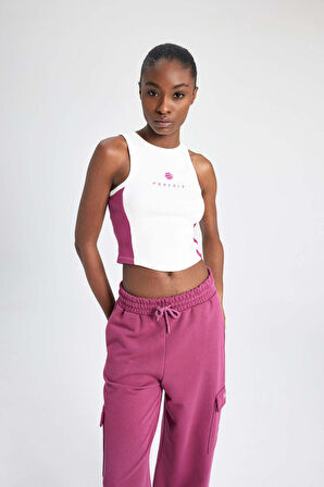 DeFactoFit NBA Phoenix Suns Crop Bisiklet Yaka Atlet