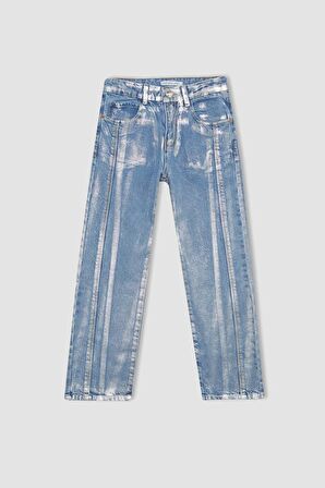 DeFacto Kız Çocuk Wide Leg Geniş Paça Jean Pantolon C1988A824SPNM55