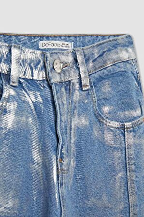 DeFacto Kız Çocuk Wide Leg Geniş Paça Jean Pantolon C1988A824SPNM55