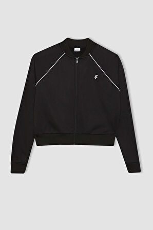 DeFactoFit Standart Fit Çift Cepli Pike Sporcu Hırka B3984AX24SPBK81