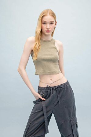 DeFacto Coool Fitted Fitilli Kaşkorse Yıkamalı Soluk Efektli Atlet C2128AX24SPKH373