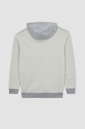 DeFactoFit NBA Los Angeles Lakers Boxy Fit Kapüşonlu Kalın Sweatshirt Y5640AZ23AUBG662