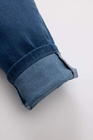 Erkek Bebek Düz Paça Jean Basic Pantolon