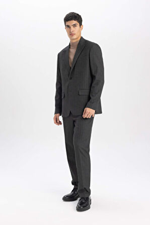 DeFacto Straight Fit Pantolon Normal Kalıp Normal Bel Her Yöne Esneyen   Boru Paça B9494AX23WNAR167