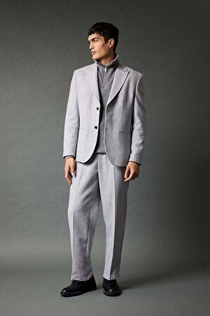 DeFacto Klasik Pantolon Wide Leg Basic Düz Geniş Bol Paça B9492AX23WNGR377