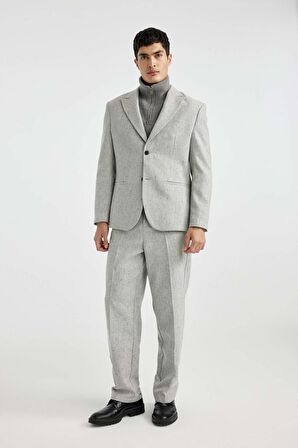 DeFacto Klasik Pantolon Wide Leg Basic Düz Geniş Bol Paça B9492AX23WNGR377