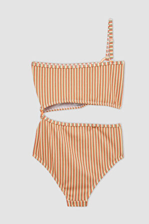 Kız Çocuk Çizgili Mayokini