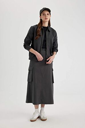 DeFacto Kargo Fit Gabardin Uzun Boy Etek B9219AX24SPAR15