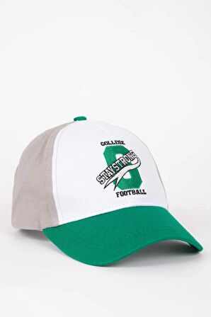 DeFacto Erkek Çocuk Nakışlı Pamuklu Beyzbol Basketbol Şapkası B7902A824SMGN5