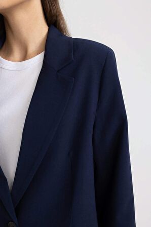 DeFacto Oversize Fit Ceket Yaka Tensel Blazer Ceket C3085AX24SMNV251