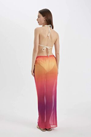 DeFacto Regular Fit Şifon Renkli Plaj Eteği-Fall in Love A9234AX24SMPR442