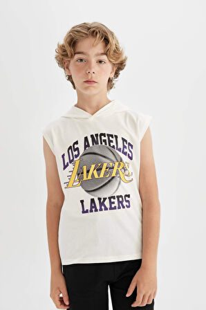 DeFacto Erkek Çocuk NBA Los Angeles Lakers Kapüşonlu Atlet Şort 2'li Takım C2711A824HSWT32