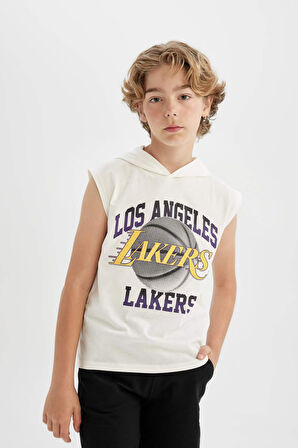 DeFacto Erkek Çocuk NBA Los Angeles Lakers Kapüşonlu Atlet Şort 2'li Takım C2711A824HSWT32