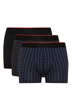 DeFacto Regular Fit 3'lü Boxer B7943AX24SPBK81