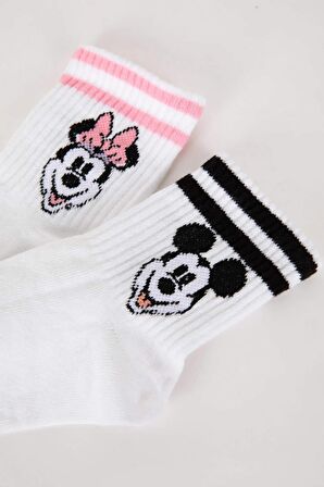 Kadın Disney Mickey & Minnie 2'li Soket Çorap