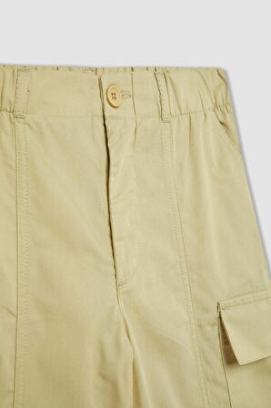 DeFacto Kız Çocuk Wide Leg Kargo Geniş Paça Pamuklu Pantolon C1644A824SPBG433