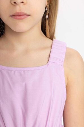 DeFacto Kız Çocuk Poplin Askılı Elbise B4476A824SMPR139
