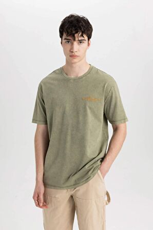 DeFacto Regular Fit Bisiklet Yaka Baskılı Kısa Kollu Tişört B8495AX24SMGN1220