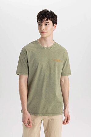 DeFacto Regular Fit Bisiklet Yaka Baskılı Kısa Kollu Tişört B8495AX24SMGN1220