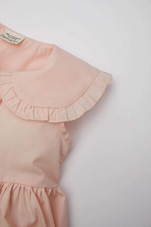 DeFacto Kız Bebek Kolsuz Poplin Elbise C2412A524SMPN256