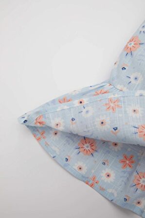 DeFacto Kız Bebek Çiçekli Kolsuz Poplin Elbise C2413A524SMBE174