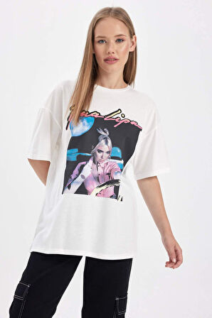 Coool Dua Lipa Oversize Geniş Kalıp Kısa Kollu Tişört
