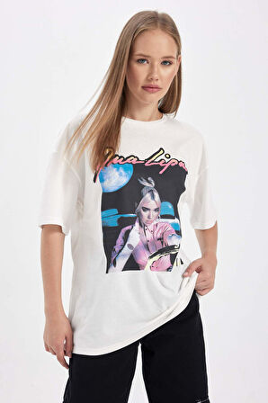 Coool Dua Lipa Oversize Geniş Kalıp Kısa Kollu Tişört