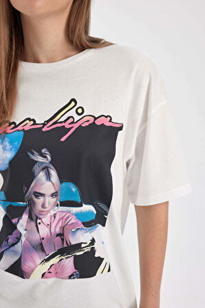 Coool Dua Lipa Oversize Geniş Kalıp Kısa Kollu Tişört