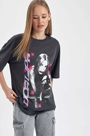 Coool Dua Lipa Oversize Geniş Kalıp Kısa Kollu Tişört