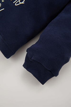 Erkek Bebek Yılbaşı Temalı Uzun Kollu Flanel Pijama Takımı