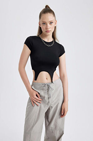 DeFacto Coool Fitted Kısa Kollu Tişört B2597AX23HSBK81