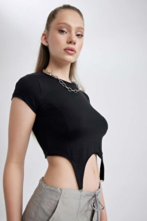 DeFacto Coool Fitted Kısa Kollu Tişört B2597AX23HSBK81