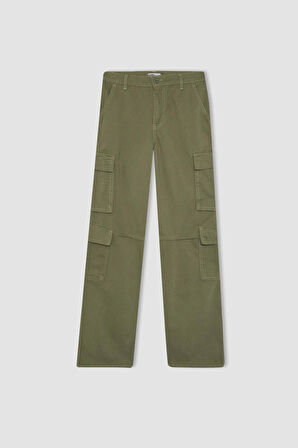 Coool Straight Fit Kargo Gabardin Pantolon