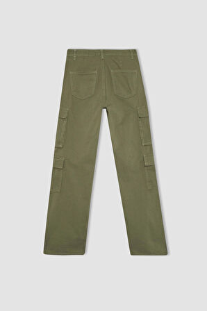 Coool Straight Fit Kargo Gabardin Pantolon