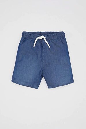 DeFacto Erkek Bebek Basic Düz Beli Bağcıklı Jean Şort C2281A524SMNM28