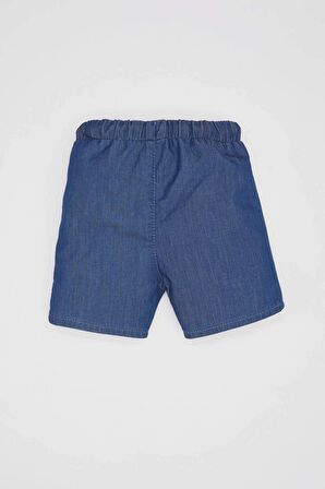 DeFacto Erkek Bebek Basic Düz Beli Bağcıklı Jean Şort C2281A524SMNM28